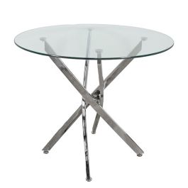 Mesa de Comedor Alexandra House Living Gris Cristal 100 x 71 x 100 cm Precio: 325.23590019359995. SKU: B12QP928SX