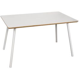 Mesa de Comedor Alexandra House Living Blanco Metal 140 x 75 x 80 cm