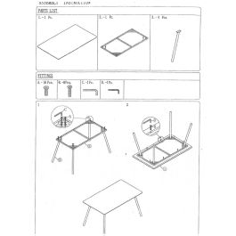 Mesa de Comedor Alexandra House Living Blanco Metal 140 x 75 x 80 cm