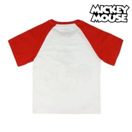 Camiseta de Manga Corta Infantil Mickey Mouse 73484 Blanco