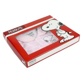 Pelele de Manga Corta para Bebé Snoopy 74582 Rosa