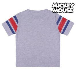 Camiseta de Manga Corta Infantil Mickey Mouse Gris