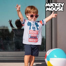 Camiseta de Manga Corta Infantil Mickey Mouse Gris
