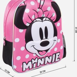 Mochila Escolar 3D Minnie Mouse Rosa 25 x 31 x 10 cm