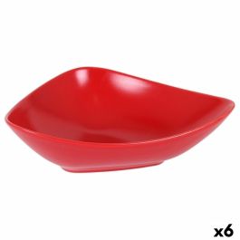 Plato Hondo Rojo Cerámica 24 x 19 x 7 cm (6 Unidades) Precio: 20.9500005. SKU: B13G62N87G