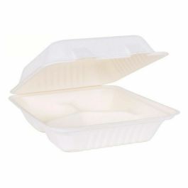 Set Viejo Valle Fiambrera 3 Compartimentos Blanco 22,5 x 20,5 x 7,7 cm (4 Unidades) (50 pcs)