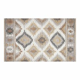 Alfombra vinílica estampada kilim grises 45 x 75 cm