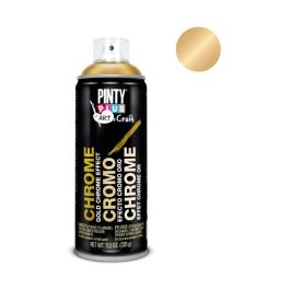 Pintura en spray pintyplus art & craft 52cc efecto cromo oro c151