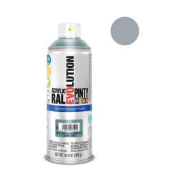 Pintura en spray Pintyplus Evolution RAL 7001 400 ml Base de agua Silver Grey