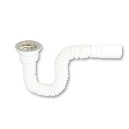 Sifón de Lavabo Fontastock articulado Blanco 1-1/2" x 40