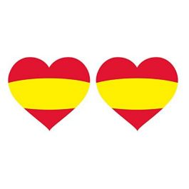 Pegatinas Bandera España (2 uds) Corazón Precio: 6.95000042. SKU: S3700027
