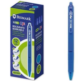 Bismark Bolígrafo retráctil b-110 tinta borrable c/clip caja 12 ud azul Precio: 16.94999944. SKU: B1KM92KXET