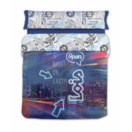 Juego de funda nórdica Lois NIGHT P. Azul Cama de 135 3 Piezas