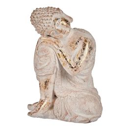 Buda Poliresina Sent Cabeza Lado Izq Blanco Y Oro Ibergarden 23X33CM (2 Unidades) Precio: 55.50000049. SKU: S3610548