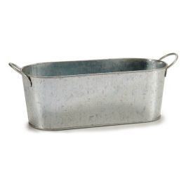 Jardinera Ovalada Zinc Plateado (11,5 x 10 x 32,5 cm)