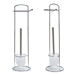 Escobillero Portarrollo Pq Metal Plata Berilo 16X59CM (6 Unidades) Escobillero Portarrollo Pq Metal Plata Berilo 16X59CM (6 Unidades)