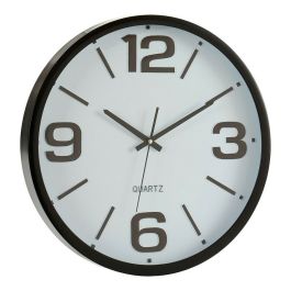 Reloj Blanco Negro Cristal Plástico 40 x 5 x 40 cm