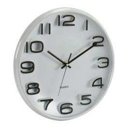 Reloj de Pared Negro Blanco Plástico Vidrio