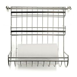 Portarrollos Triple Cromado Kinvara 32x30x16 cm - Metal Plata (6 Unidades) Portarrollos Triple Cromado Kinvara 32x30x16 cm - Metal Plata (6 Unidades)