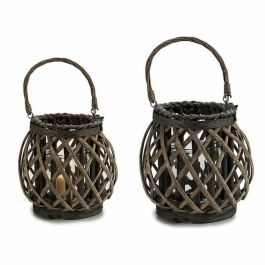 Portavelas Cilind Gris Con Asa 22Cm Alto Giftdecor (6 Unidades) Precio: 36.79000039. SKU: S3606062