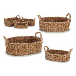 Set 3 Cestos Asa Ovalados Giftdecor 36X22CM (4 Unidades) Precio: 51.49999943. SKU: S3605519