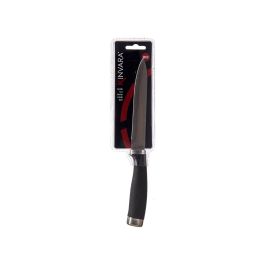 Cuchillo de Cocina Plateado Negro Acero Inoxidable Plástico 1,5 x 23,5 x 2,5 cm