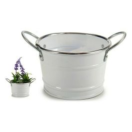 Macetero Bajo C Asas Blanco Filo Plata Ibergarden 17X8CM (72 Unidades) Precio: 65.88999945. SKU: S3606094