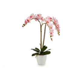 Orquidea Rosa Maceta Conica Blanca Jumbo Ibergarden 40X78CM (2 Unidades) Precio: 52.5000003. SKU: S3603055