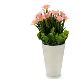 Planta Decorativa Margarita 12 x 21 x 12 cm Rosa Lila Blanco Amarillo Plástico