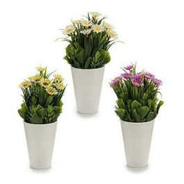 Planta Decorativa Margarita 12 x 21 x 12 cm Rosa Lila Blanco Amarillo Plástico