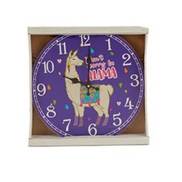 Reloj Madera Redondo Llama Surtidos 33Diam Giftdecor 3X33CM (12 Unidades) Precio: 50.49999977. SKU: S3603877