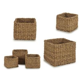 Set 3 Cestos Esparto Cuadrado Alto Giftdecor 28X21CM (4 Unidades) Precio: 58.49999947. SKU: S3604021