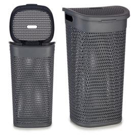Cesto Ropa C Tapa 60L Antracita Kipit 43X57CM (6 Unidades) Precio: 85.49999997. SKU: S3605735