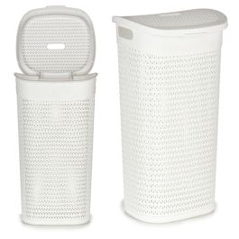 Cesto Ropa C Tapa 60L Blanco Kipit 43X57CM (6 Unidades) Precio: 85.49999997. SKU: S3605798
