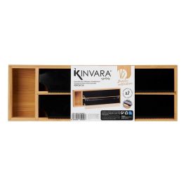 Dispensador Doble Film Bambú Kinvara 40x7x13 cm - Natural/Negro (8 Unidades) Dispensador Doble Film Bambú Kinvara 40x7x13 cm - Natural/Negro (8 Unidades)