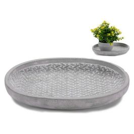 Plato de Cemento con Relieve Mimbre Oval Ibergarden 28x23x4 cm Gris (6 Unidades) Precio: 19.49999942. SKU: S3606643
