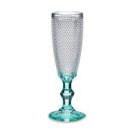 Copa Puntos Cava Pie Turquesa 185 ml Vivalto - Vidrio, 7x20x7 cm (36 Unidades) Precio: 99.50000005. SKU: S3604269
