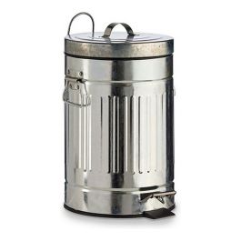 Papelera de acero 7L Arte Regal - 21x34x26 cm, negro/plata, con pedal y cubo extraíble (6 Unidades) Precio: 67.99000043. SKU: S3606339