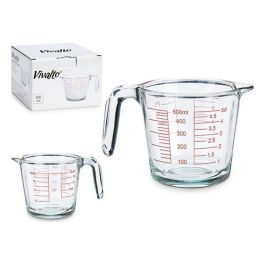 Jarra Medidora de Vidrio Vivalto 500 ml - 12x10x17.7 cm Transparente (18 Unidades) Precio: 58.49999947. SKU: S3607714