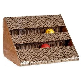 Rascador para gatos con campanas Mascow 27x16.5x16.5 cm, papel ondulado FSC, marrón (4 Unidades) Precio: 23.68999952. SKU: S3608922