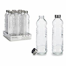 Botella de Cristal Vivalto 1100 ml - 8x31x8 cm, Transparente y Plata (18 Unidades) Precio: 36.49999969. SKU: S3604467