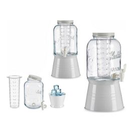 Jarra de Cristal Transparente Blanco Con soporte (22,8 x 37,5 x 20 cm) (3800 ml) Jarra de Cristal Transparente Blanco Con soporte (22,8 x 37,5 x 20 cm) (3800 ml)