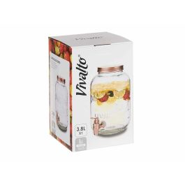 Jarra Transparente Grifo Metal Plástico Vidrio (3800 ml)