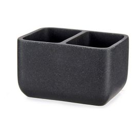 Estropajero Doble Piedra Gris Kinvara 12x7x9 cm con esponjas - Poliresina (18 Unidades) Precio: 87.5000005. SKU: S3608340