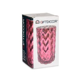 Jarron Tallado Espiga Rosa Oscuro Giftdecor 11X19CM (6 Unidades) Jarron Tallado Espiga Rosa Oscuro Giftdecor 11X19CM (6 Unidades)
