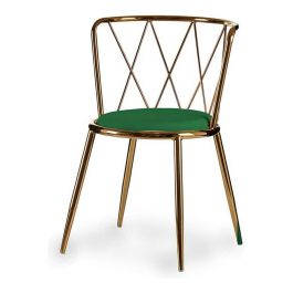 Silla Dorado Verde Rombos Metal (50,5 x 73 x 51 cm) Precio: 182.8899996. SKU: S3610372