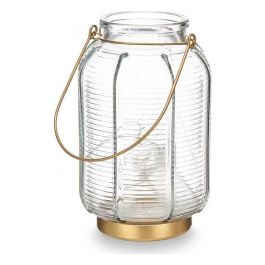 Farol Led Rayas Alto Transparente Giftdecor 14X22CM (6 Unidades)