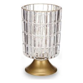 Farol LED Metal Dorado Transparente Vidrio (10,7 x 18 x 10,7 cm) Precio: 9.9499994. SKU: S3611486