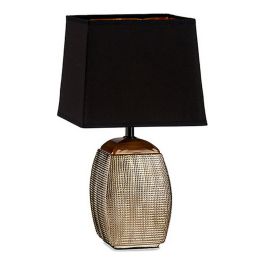 Lámpara de mesa Rectangular Negro/Plateado Cerámica Plateado Negro Plástico 14 x 40 x 23 cm (14 x 40 x 23 cm)