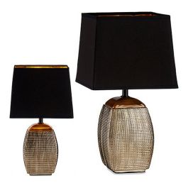 Lámpara de mesa Rectangular Negro/Plateado Cerámica Plateado Negro Plástico 14 x 40 x 23 cm (14 x 40 x 23 cm)